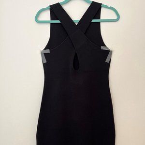 House of Harlow 1960 Women's Knit Compression Sleeveless Dress Black Size S